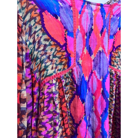 Blank London Womens Petite Medium Multicolor Boho Blouse - Anthropologie - Picture 2 of 8